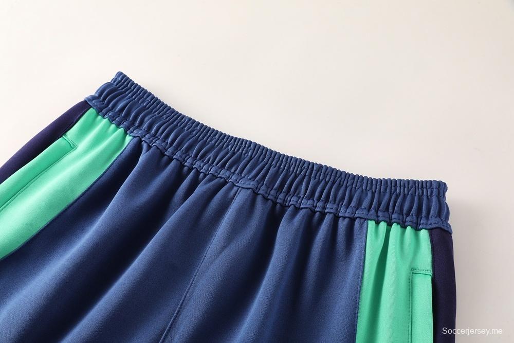 2025 نايك أزرق/أخضر/أسود أزرق/أخضر/أسود جاكيت بسحاب كامل + بنطلون طويل