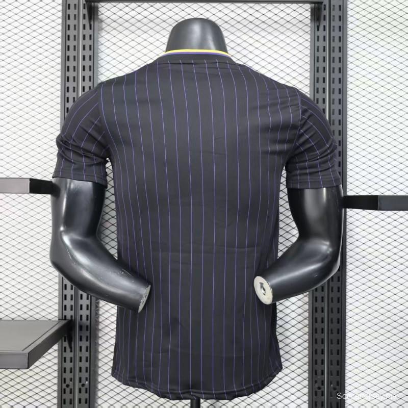 إصدار اللاعب 25/26 قميص مانشستر يونايتد كاجوال أسود اللون أسود اللون أسود كاجوال