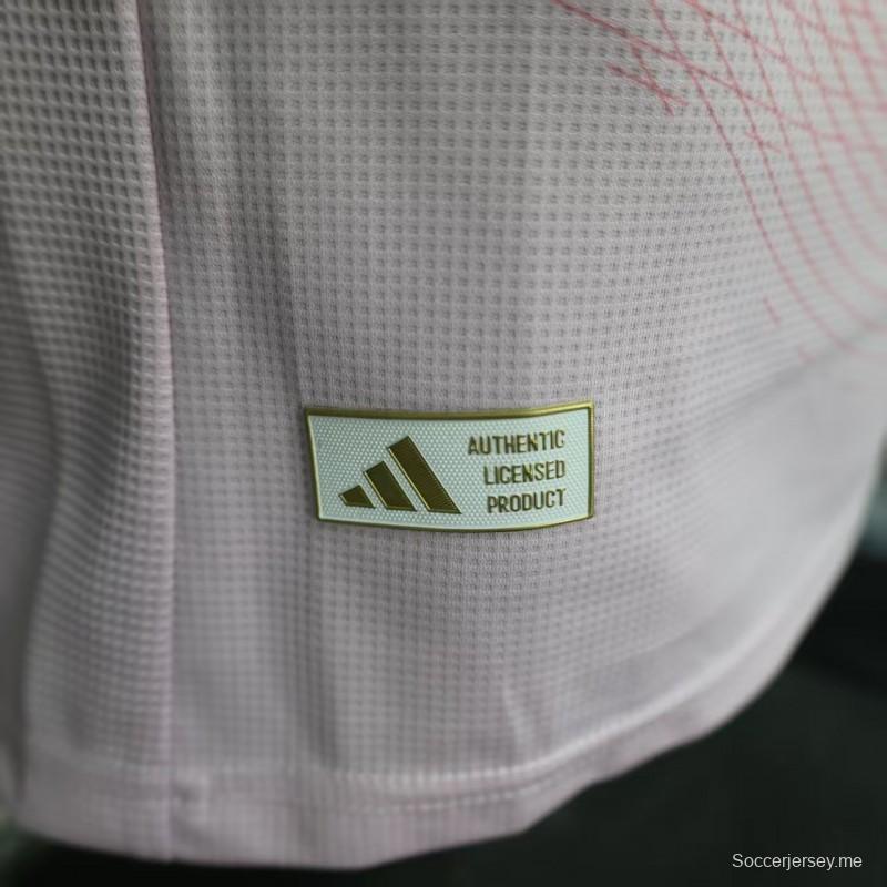 إصدار اللاعبين 25/26 قميص أرسنال الوردي قبل المباراة