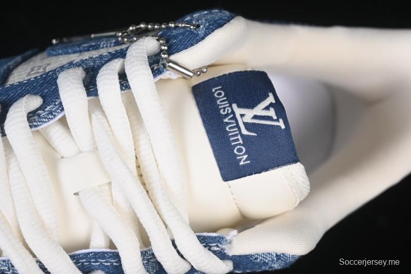 حذاء نايك اير فورس 1 '07 المنخفض من نايك اير فورس 1 '07 LV Collaboration حذاء رياضي كاجوال أزرق بحري أبيض - YF9511-813