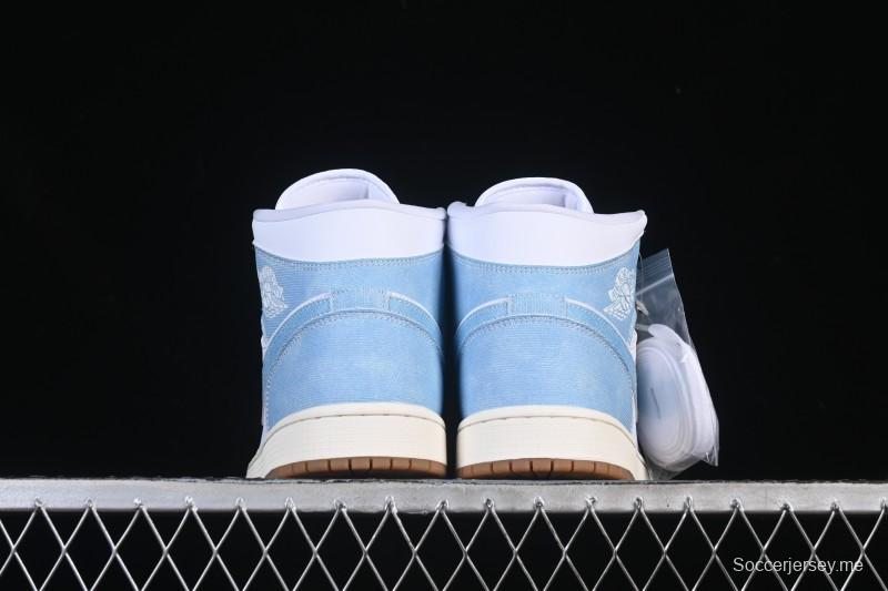 حذاء نايك اير جوردان 1 ريترو ميد ريترو من نايك اير جوردان 1 ريترو أزرق دنيم كاجوال - HQ2005-100