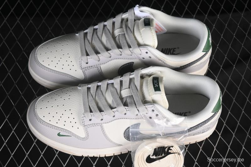 حذاء تزلج نايك SB Dunk Dunk Low Dunk Collaboration Dior Collaboration باللون الرمادي والأخضر، حذاء تزلج كاجوال منخفض مخصص للذكرى السنوية - ZH2588-276
