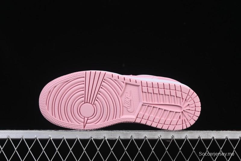 حذاء نايك اير جوردان 1 اير جوردان 1 لاو AJ1 وردي لؤلؤي منخفض الكاجوال - 553560-614