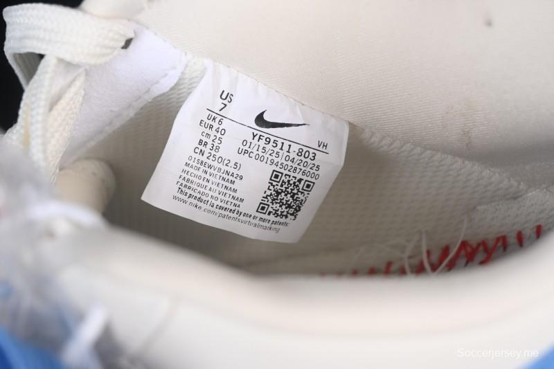 حذاء نايك اير فورس 1 '07 منخفض بالتعاون مع بالنسياغا حذاء رياضي كاجوال باللون الأبيض والأزرق والذهبي - YF9511-803