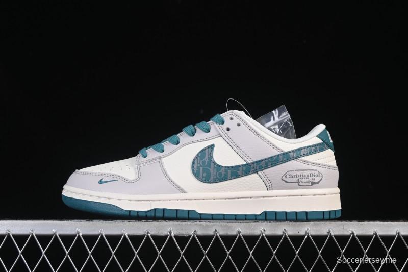 حذاء تزلج نايك SB Dunk Dunk Low Dunk Collaboration Dior Collaboration أبيض رمادي مخصص للذكرى السنوية حذاء تزلج كاجوال منخفض عالي الجودة ZH2588-277