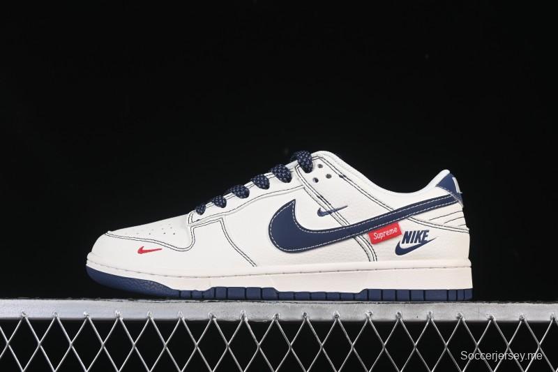 حذاء تزلج نايك SB Dunk Dunk Low Supreme Collaboration باللون الأزرق الفاتح سووش ذو الرقبة المنخفضة الكاجوال - HH7518-083
