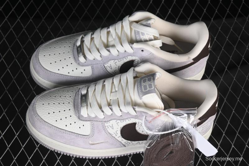 حذاء نايك اير فورس 1 '07 المنخفض من نايك بالتعاون مع بالنسياغا حذاء رياضي كاجوال أبيض بني - YF9511-806