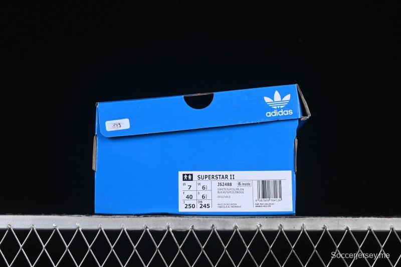 أديداس أوريجينالز سوبرستار II سنيكرز كاجوال بتصميم صدفي من الأمام - JS2488