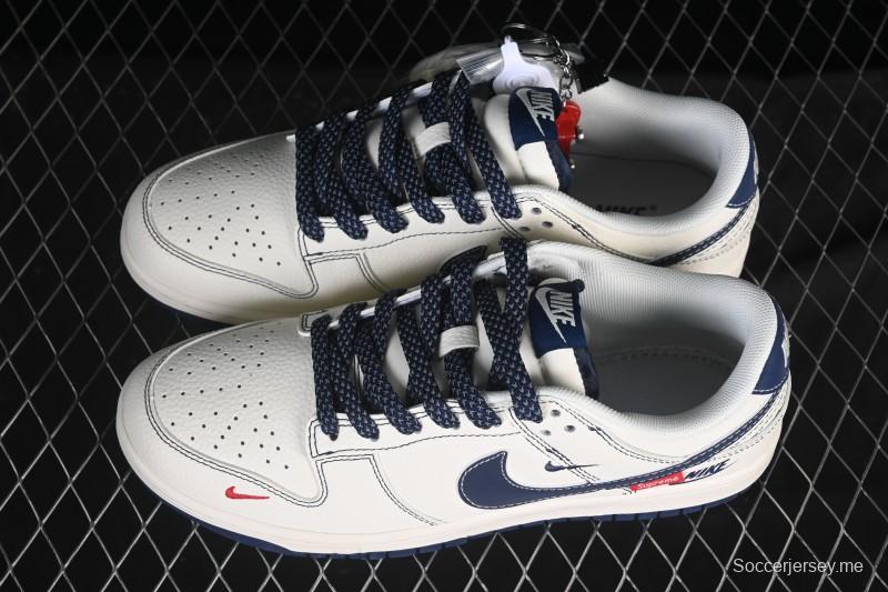حذاء تزلج نايك SB Dunk Dunk Low Supreme Collaboration باللون الأزرق الفاتح سووش ذو الرقبة المنخفضة الكاجوال - HH7518-083