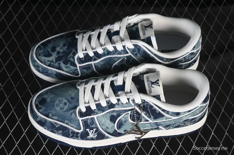 حذاء تزلج نايك SB Dunk Dunk Low LV Collaboration Blue Denim Low-Top Low-Top كاجوال - SC0601-466