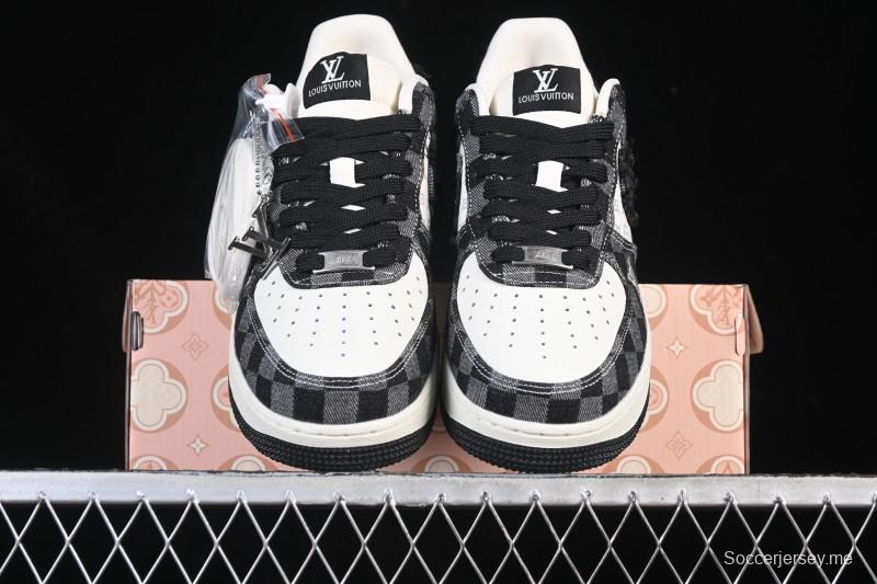 حذاء نايك اير فورس 1 '07 منخفض من نايك اير فورس 1 '07 LV Collaboration أبيض أسود سنيكرز كاجوال - YF9511-817