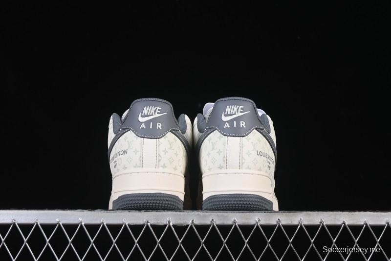 Nike Air Force 1 '07 Low LV Collaboration Beige Black Woven Label Casual Sneakers - CX5050-Y08