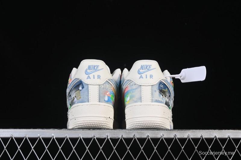 حذاء نايك اير فورس 1 '07 منخفض فانتاسي كاوبوي منخفض مرسوم باليد مرسوم عليه رسومات يدوية - CW1888-116