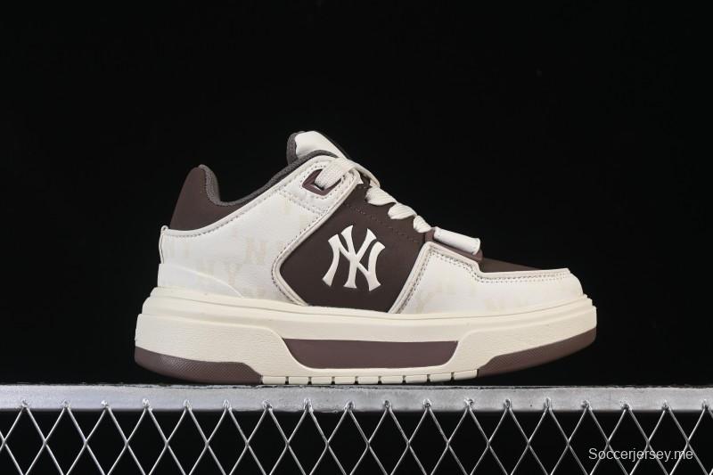 حذاء رياضي كاجوال خفيف الوزن بحزام سنيكرز مكتنزة ذات بطانة سحرية من نيويورك يانكيز - 3ASXW015N50BRS