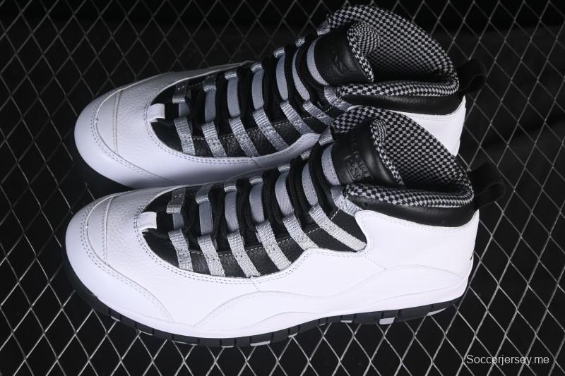 حذاء كرة السلة نايك اير جوردان 10 ريترو جوردان 10 ريترو رمادي فاتح فولاذي رمادي - HJ6779-104