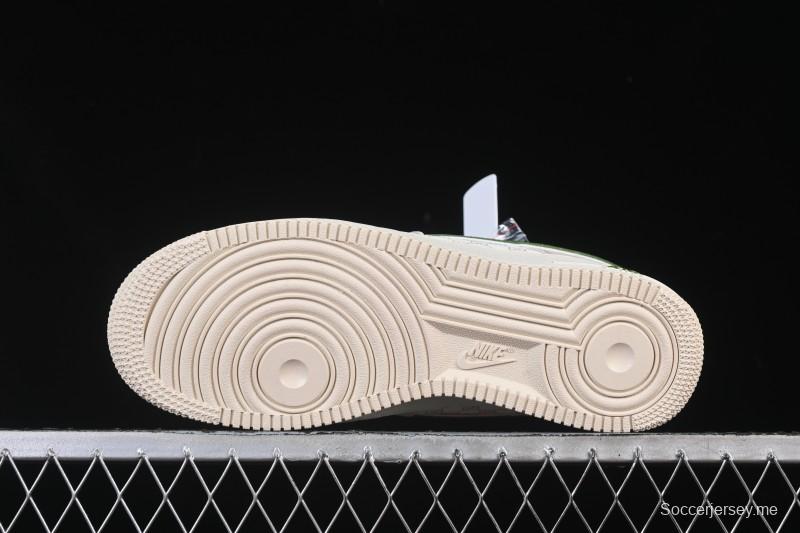 حذاء نايك اير فورس 1 '07 المنخفض من نايك بالتعاون مع جوتشي حذاء رياضي كاجوال أبيض بني أخضر أخضر - YF9511-804