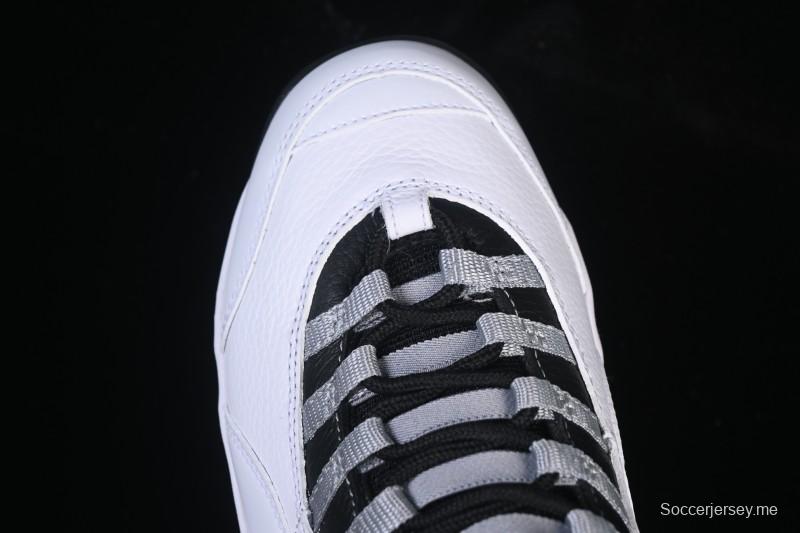 حذاء كرة السلة نايك اير جوردان 10 ريترو جوردان 10 ريترو رمادي فاتح فولاذي رمادي - HJ6779-104