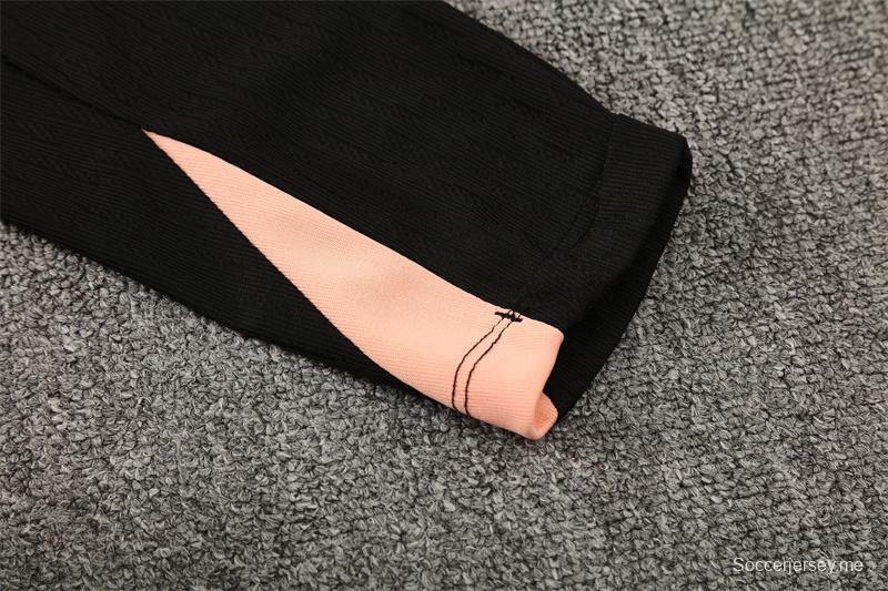 Player Version 25/26 France Black Half Zipper Jacket+Long Pants