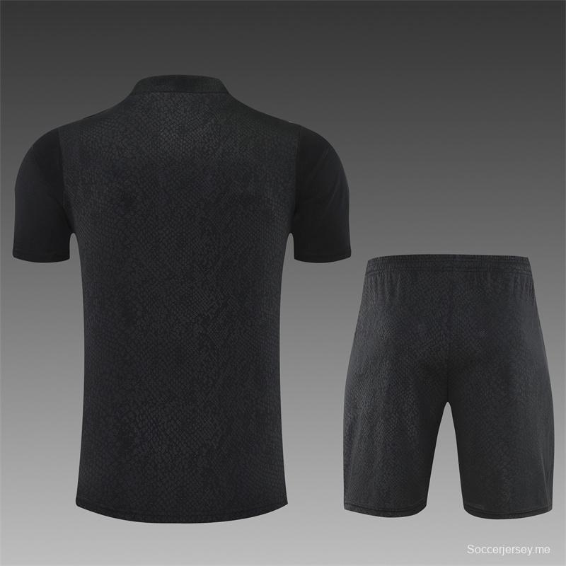 25/26 Barcelona Black Joint Edition with XS Short Sleeve+Soccer Shorts