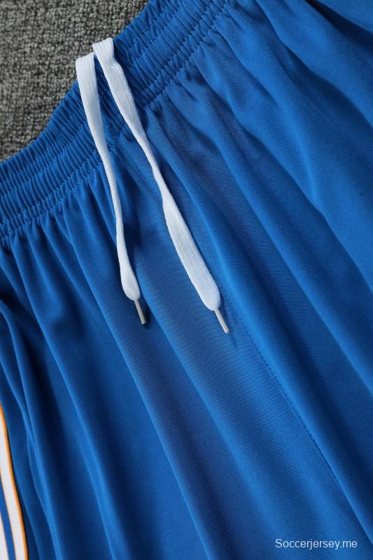 25/26 أديداس أديداس أديداس أديداس أزرق أصلي بأكمام قصيرة أزرق + شورت