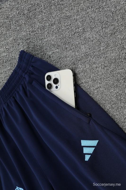 25/26 هودي ريال مدريد أزرق بقبعة زرقاء + بنطلون طويل