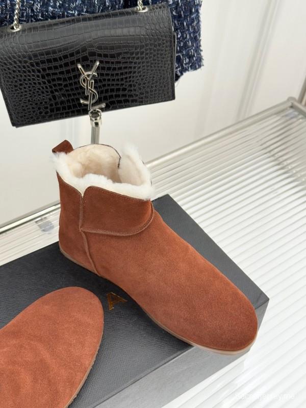 ALAIA Minimalist Side Zipper Retro Snow Boots - KFY00320