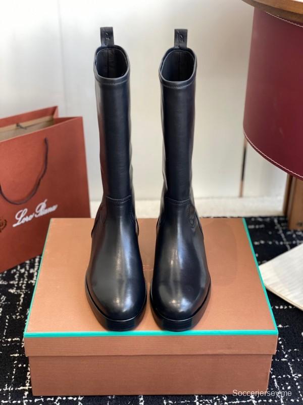 Brunello Cucinelli Classic Spring BC Calfskin High-Top Thick Sole Equestrian Boots - KFY00450