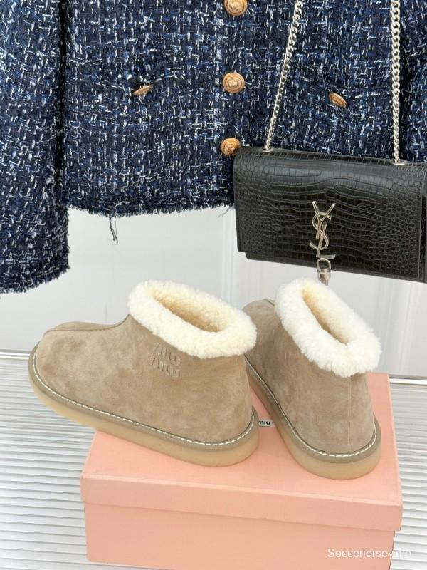 Miu Miu Retro Shearling Platform Snow Boots - KFY00300