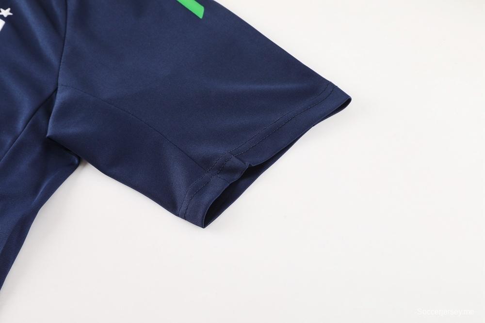 2025 إيطاليا 2025 أزرق ملكي بأكمام قصيرة أزرق + شورت كرة قدم قصير