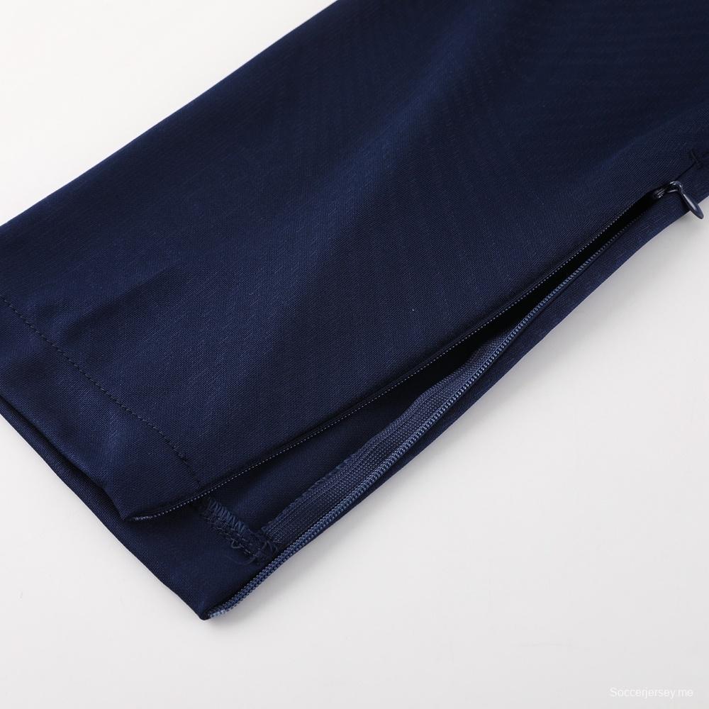 23/24 فريق باريس سان جيرمان أزرق ملكي S-2XL سترة نصف سحاب + بنطلون طويل