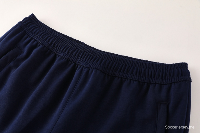 25/26 ريال مدريد جاكيت أزرق ملكي نصف سحاب أزرق + بنطلون طويل S-2XL