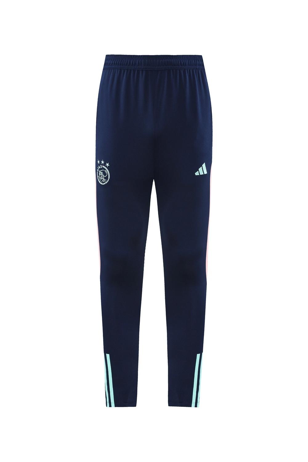 23/24 أجاكس أبيض S-2XL سترة نصف سحاب + بنطلون طويل + بنطلون طويل