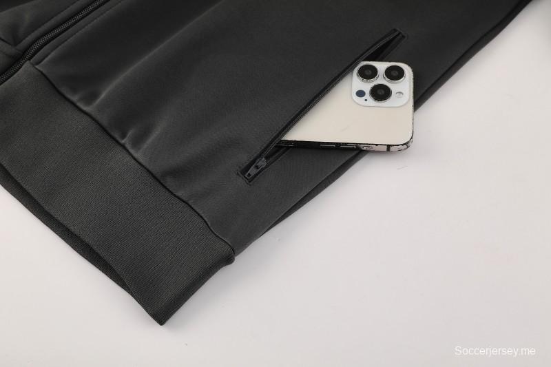 25/26 مانشستر يونايتد 08 رمادي غامق بنصف سحاب 25/26 مانشستر يونايتد + بنطال طويل S-2XL