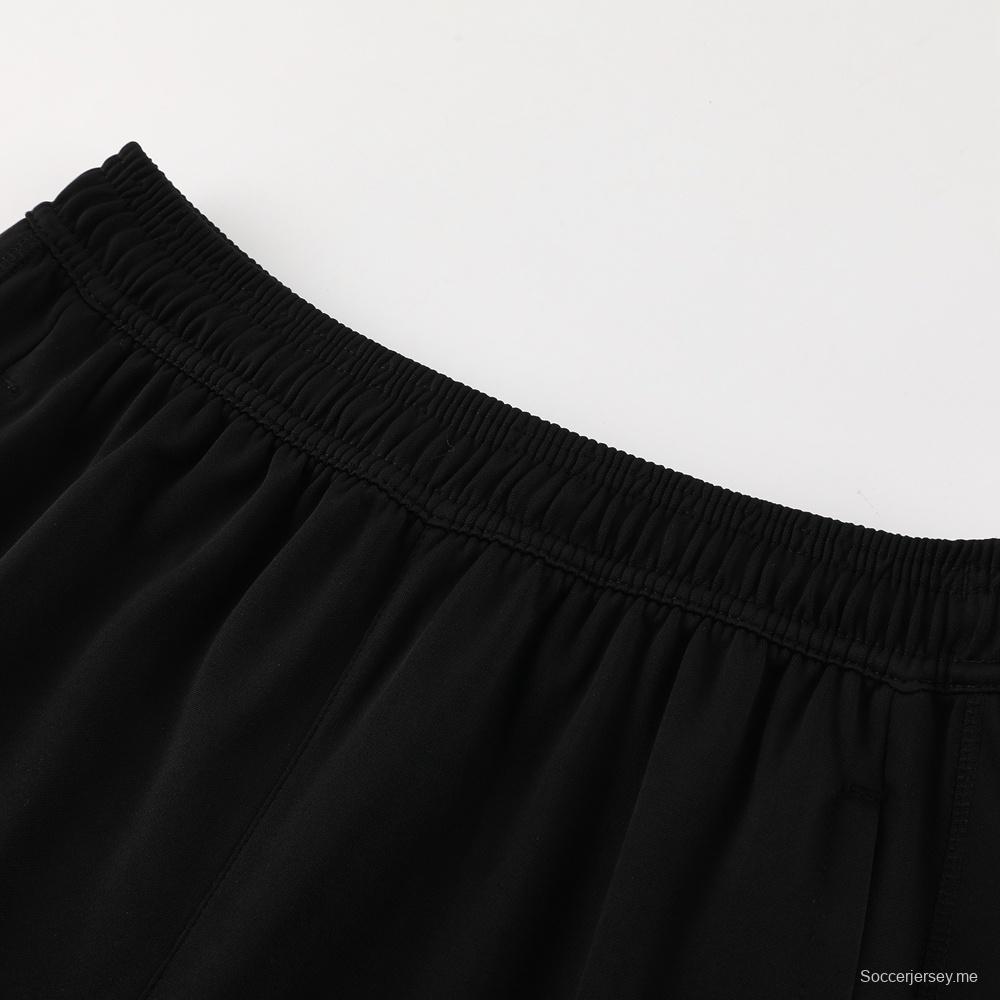 25/26 مانشستر يونايتد جاكيت أسود نصف سحاب + بنطلون طويل + بنطلون طويل