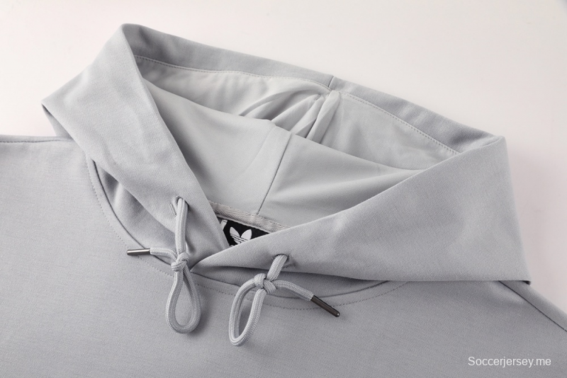 25/26 مانشستر يونايتد جاكيت نصف سحاب رمادي + بنطلون طويل S-2XL