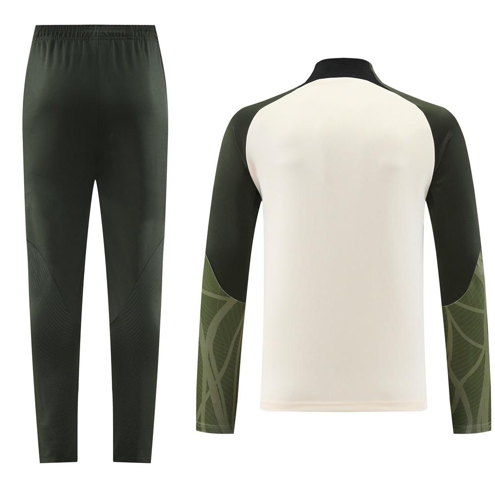 23/24 برشلونة بيج 23/24 بيج S-2XL سترة نصف سحاب + بنطال طويل