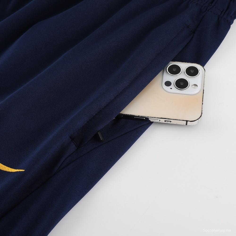 23/24 فريق باريس سان جيرمان أزرق ملكي S-2XL سترة نصف سحاب + بنطلون طويل