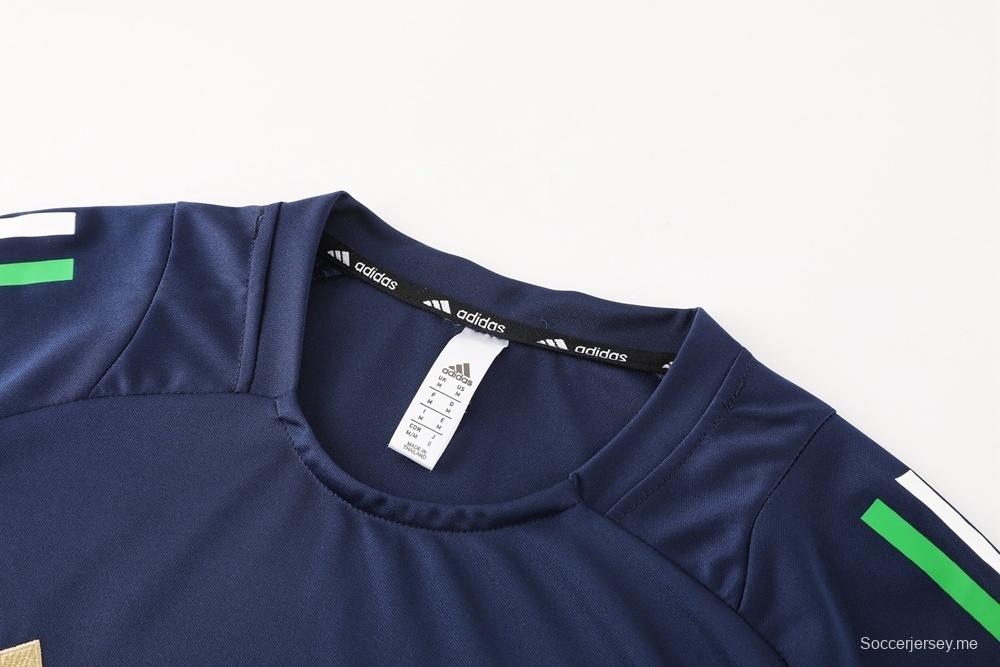 2025 إيطاليا 2025 أزرق ملكي بأكمام قصيرة أزرق + شورت كرة قدم قصير