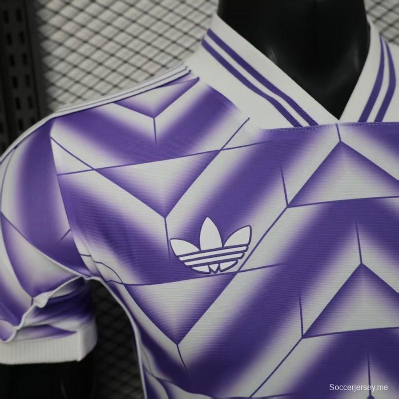 25/26 Player Version  Real Madrid Third Purple with Chevron Gradient Pattern Jersey