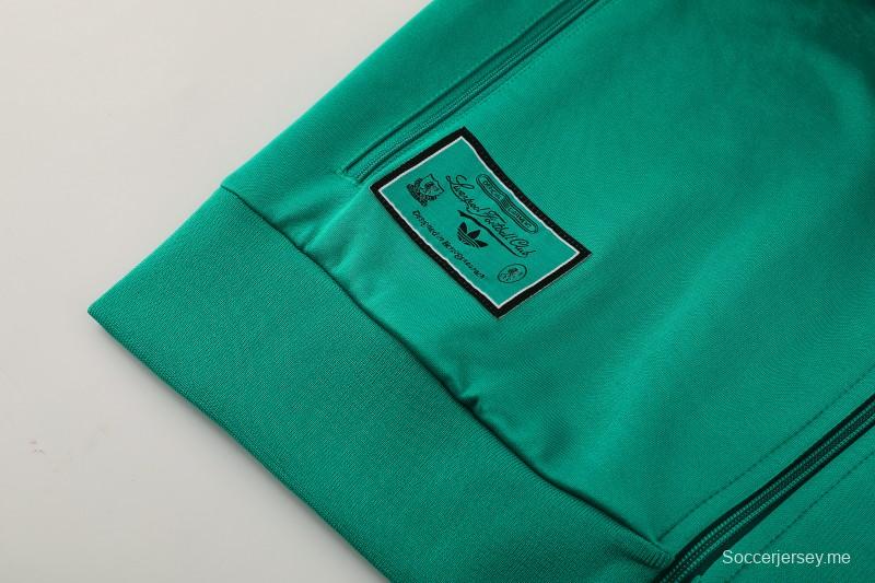 25/26 ليفربول جاكيت أخضر بسحاب كامل + بنطلون طويل + جاكيت أخضر بسحاب كامل