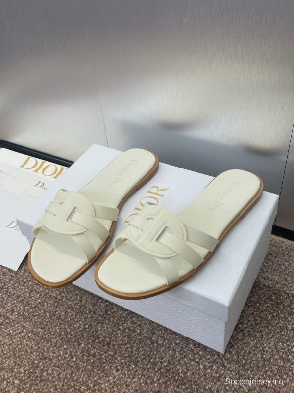 صنادل ديور D-Club D-Club جيلي ملون مجوف بحزام متقاطع للنساء - KFY00280