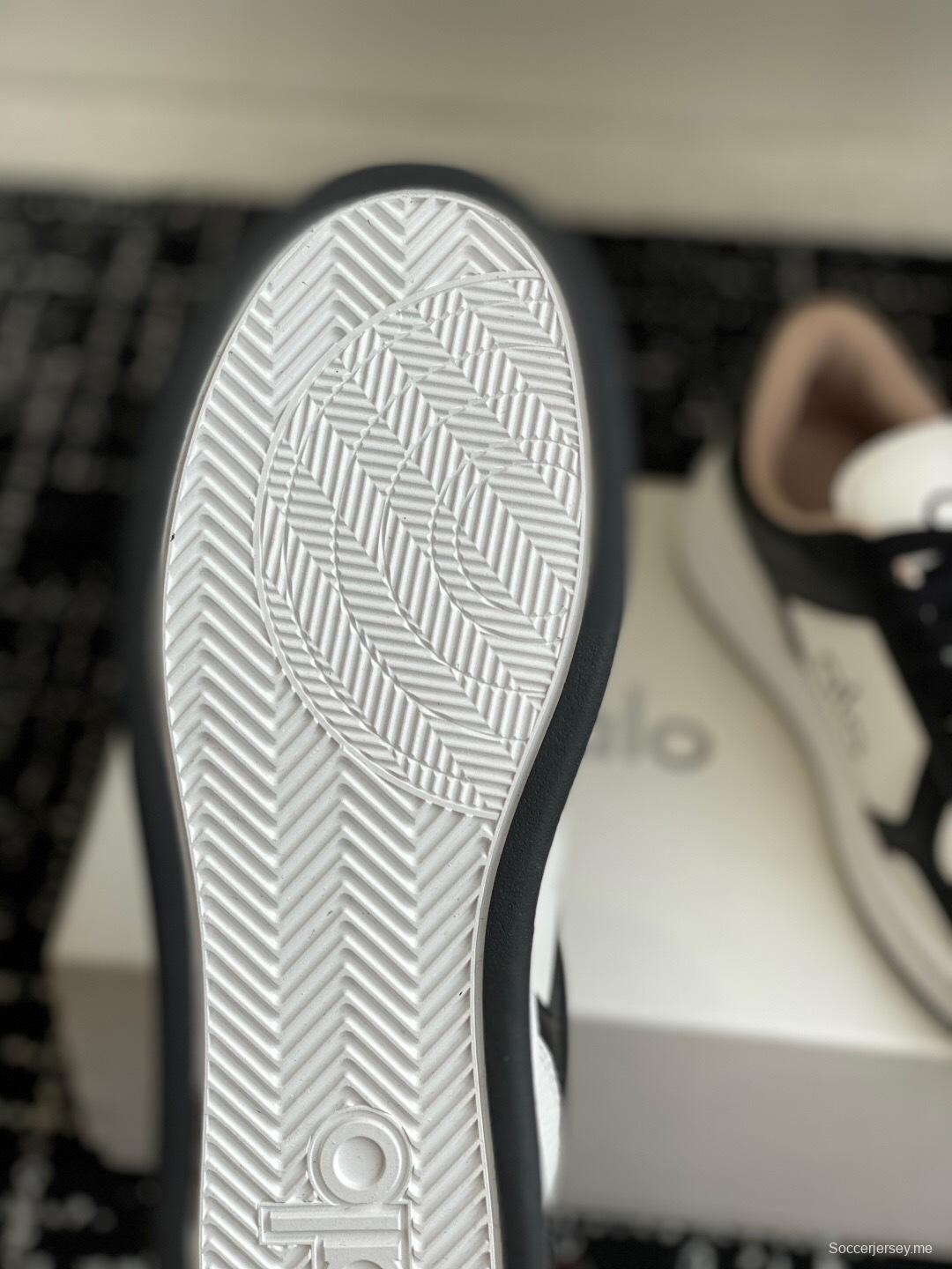 حذاء رياضي أبيض بلونين من ألو 2025 س س س بنعل أبيض مكتنزة مريحة كاجوال - KFY00280