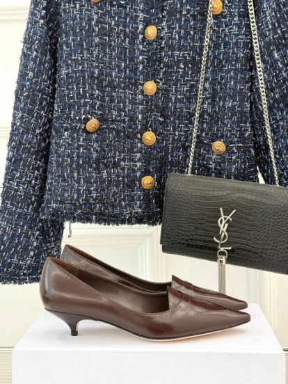 حذاء ذا رو 2025 ذا رو 2025 بكعب عالٍ بكعب عالٍ مدبب من الأمام - KFY00320