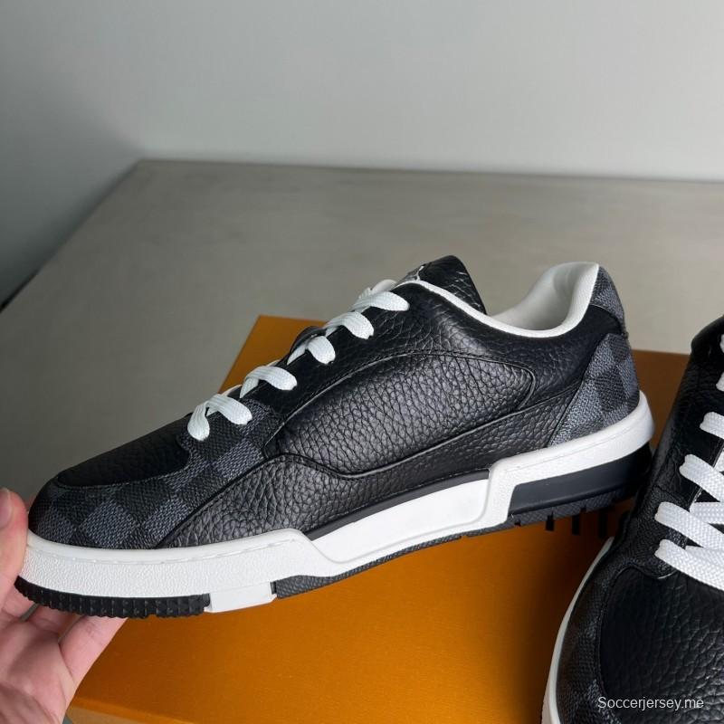 مجموعة لويس فويتون 2025 لربيع وصيف 2025 أحذية رياضية فاخرة مقلدة بجلد العجل الإيطالي وشعار توقيع لويس فويتون - YC