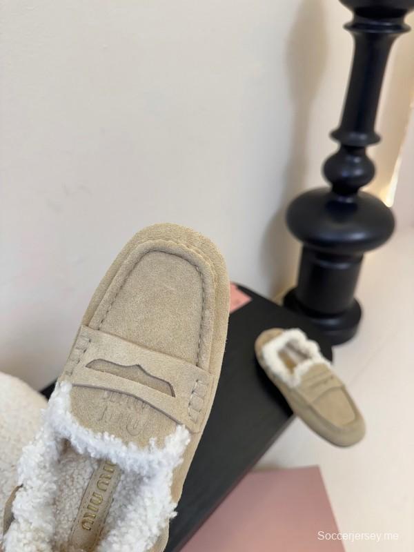 حذاء قطني من الصوف بنعل سميك بنمط بريطاني جديد من الصوف - KFY00320