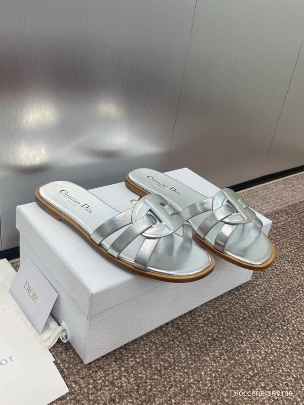 صنادل ديور D-Club D-Club جيلي ملون مجوف بحزام متقاطع للنساء - KFY00280