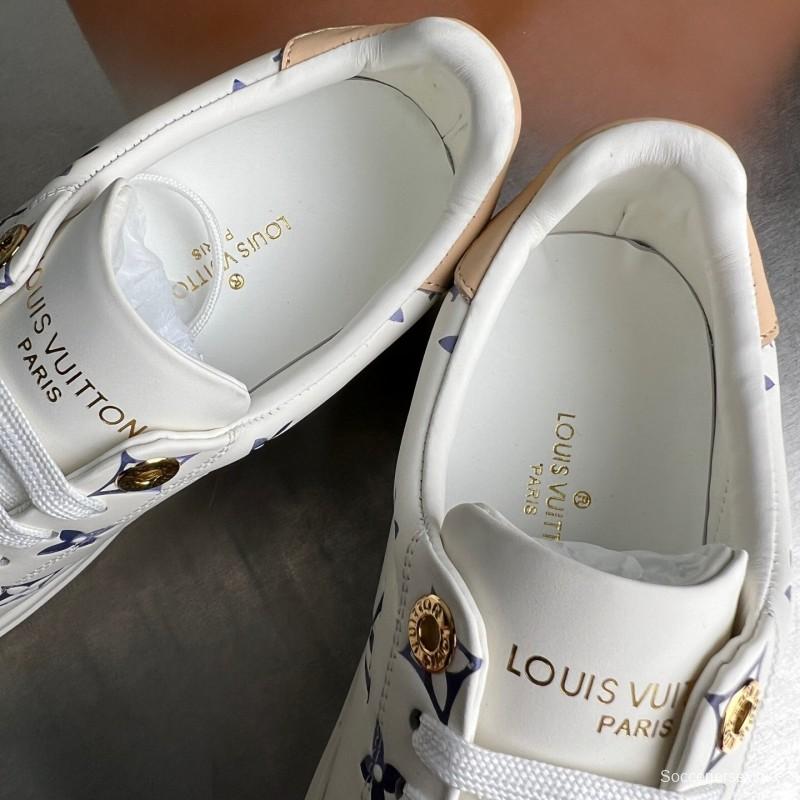 لويس فويتون تايم آوت من مجموعة Cherry Blossom Collection جلد بمقدمة مستديرة ومسطحة ومنخفضة القمة للنساء - YC