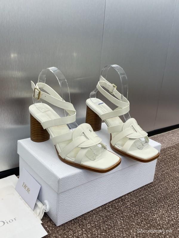 ديور دي-كلوب دي-كلوب حذاء نسائي بكعب عالٍ مجوف اللون مجوف بحزام متقاطع بكعب عالٍ للنساء - KFY00290