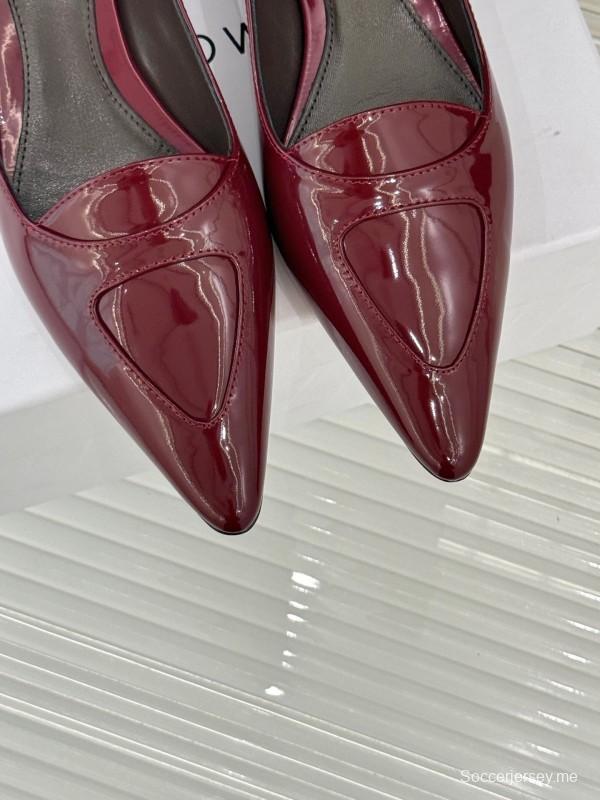 حذاء ذا رو بكعب عالٍ مدبب من الأمام بكعب مدبب من الأمام بتصميم بسيط - KFY00320