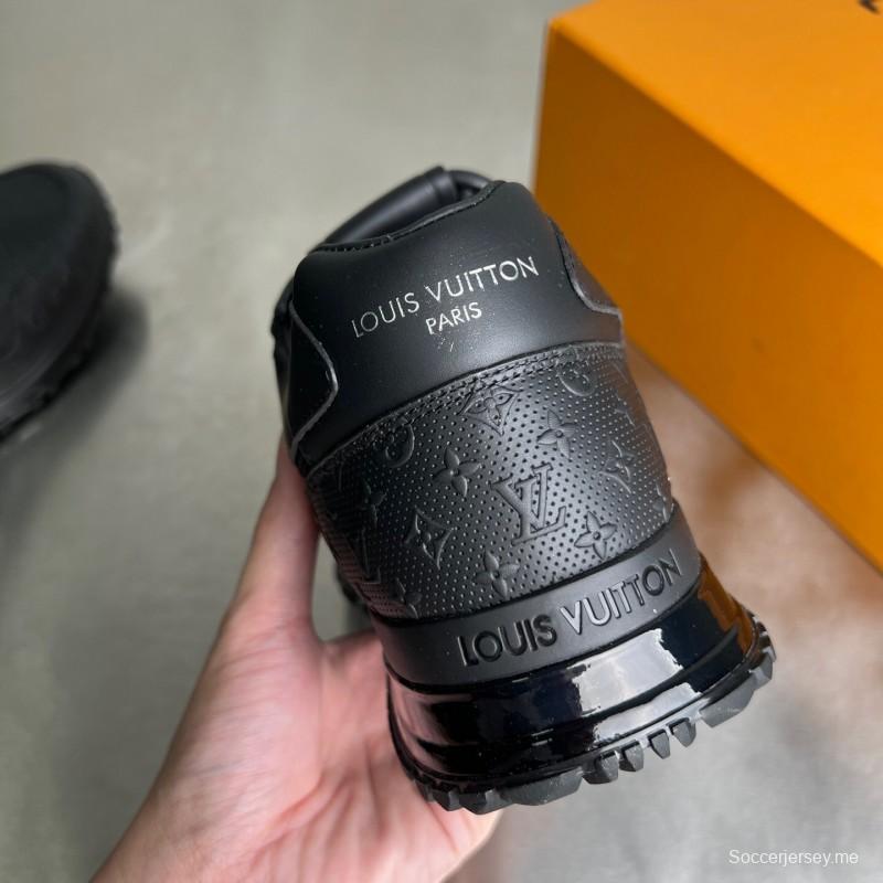 لويس فويتون 2025 لويس فويتون 2025 حذاء كاجوال برقبة منخفضة من جلد العجل من جلد العجل برباط عند الأصابع للرجال - YC